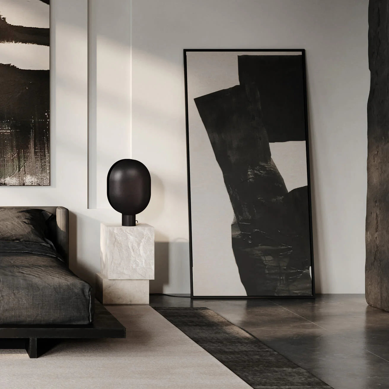 Clam Table Lamp - Burned Black