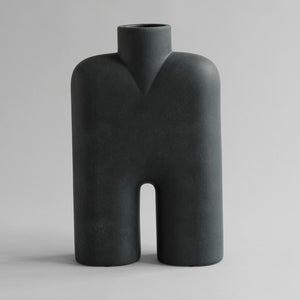 Cobra Vase Tall, Hexa - Black