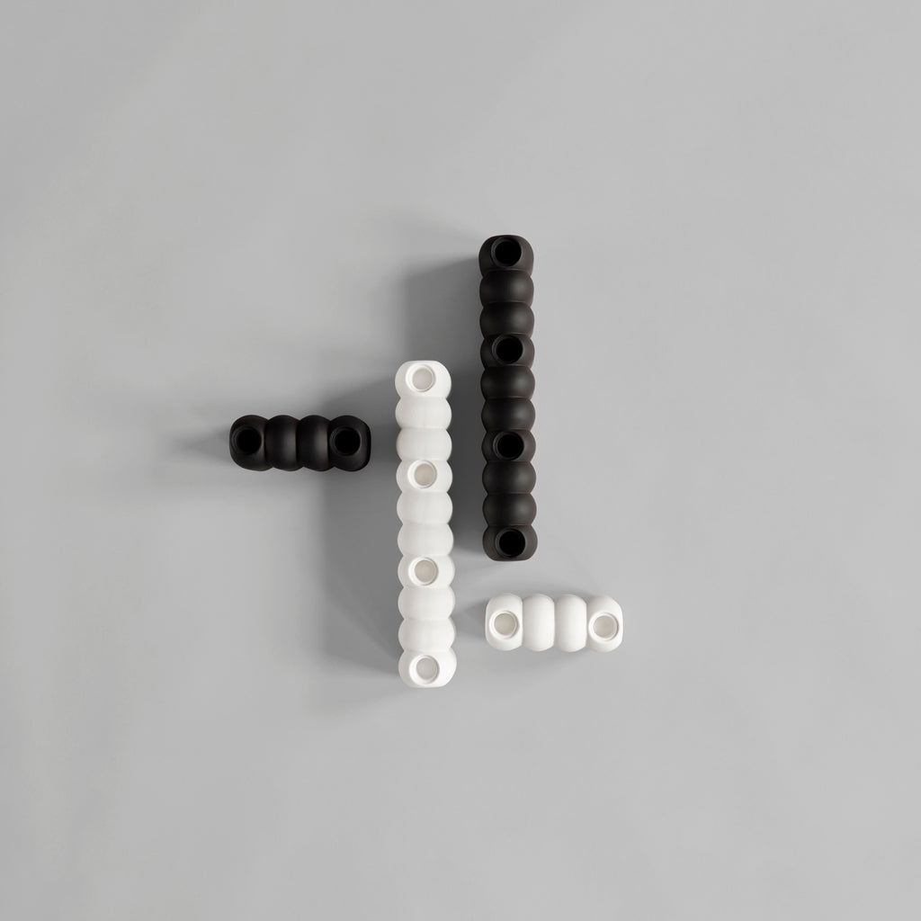 Tube Candle Holder, Mini - Bone  White
