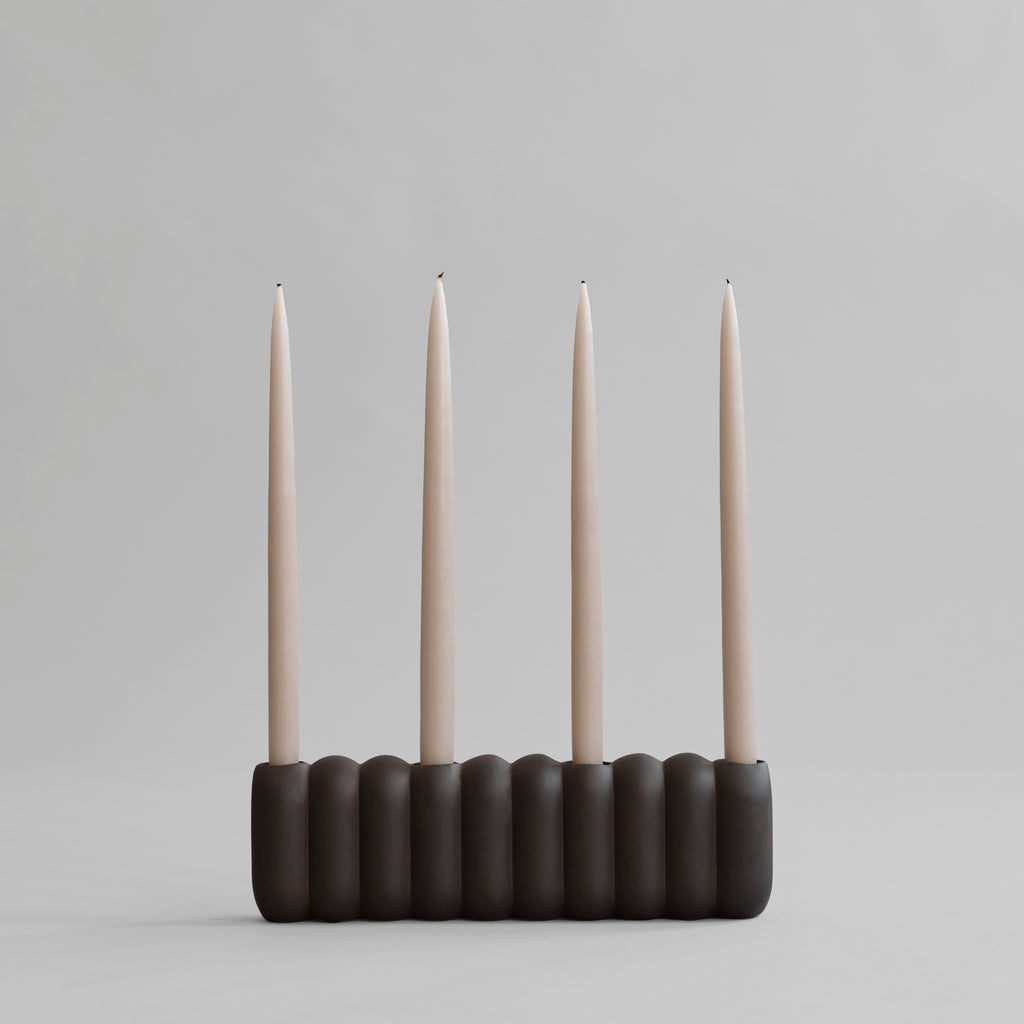 Tube Candle Holder, Big - Coffee