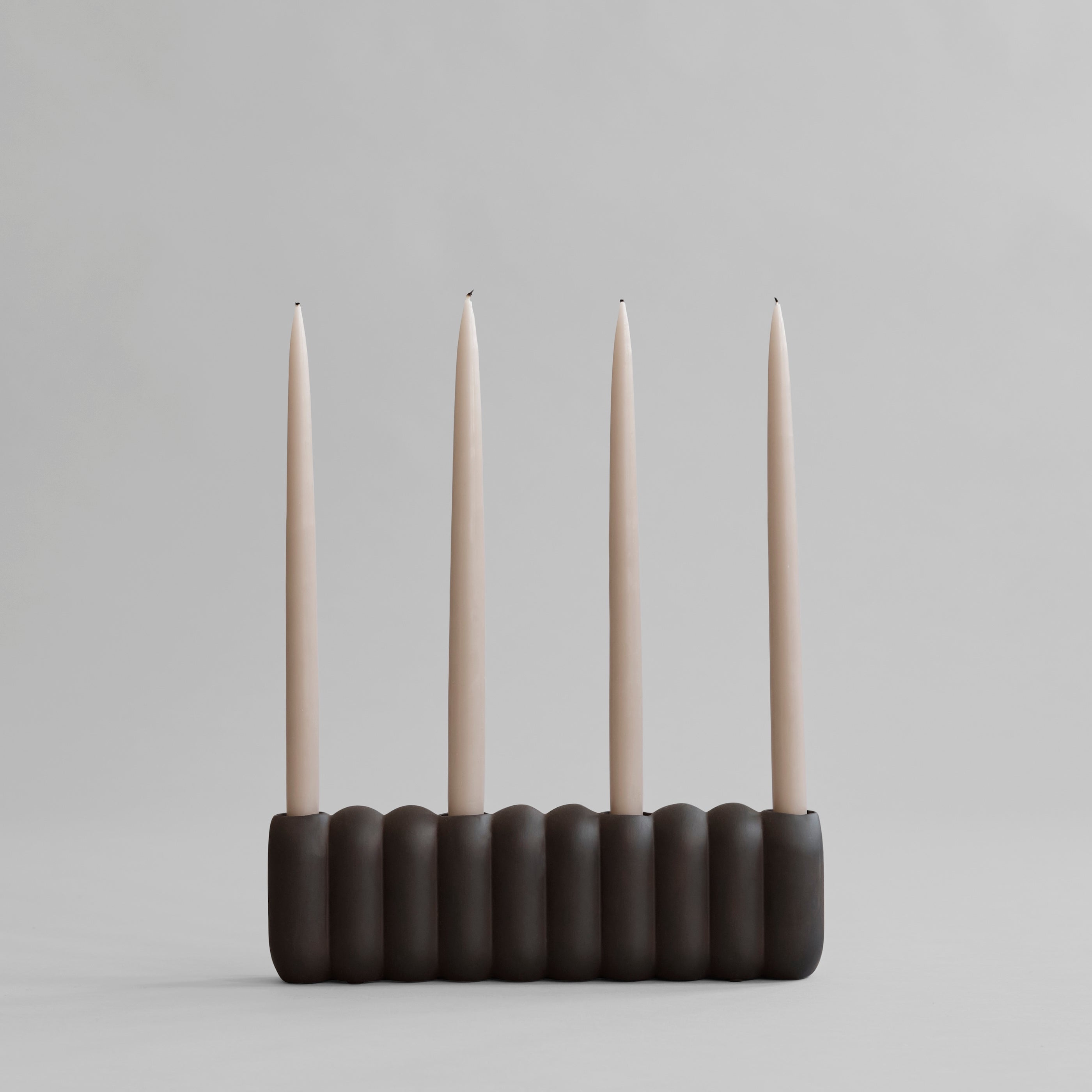 Tube Candle Holder, Big - Coffee