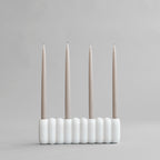 Tube Candle Holder, Big - Bone  White