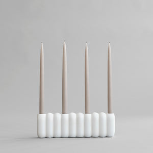 Tube Candle Holder, Big - Bone  White