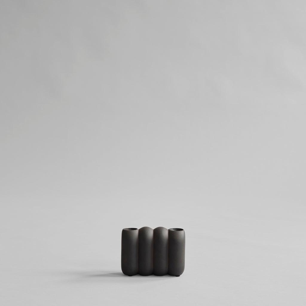 Tube Candle Holder, Mini - Coffee