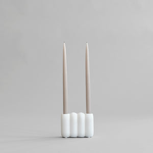 Tube Candle Holder, Mini - Bone  White