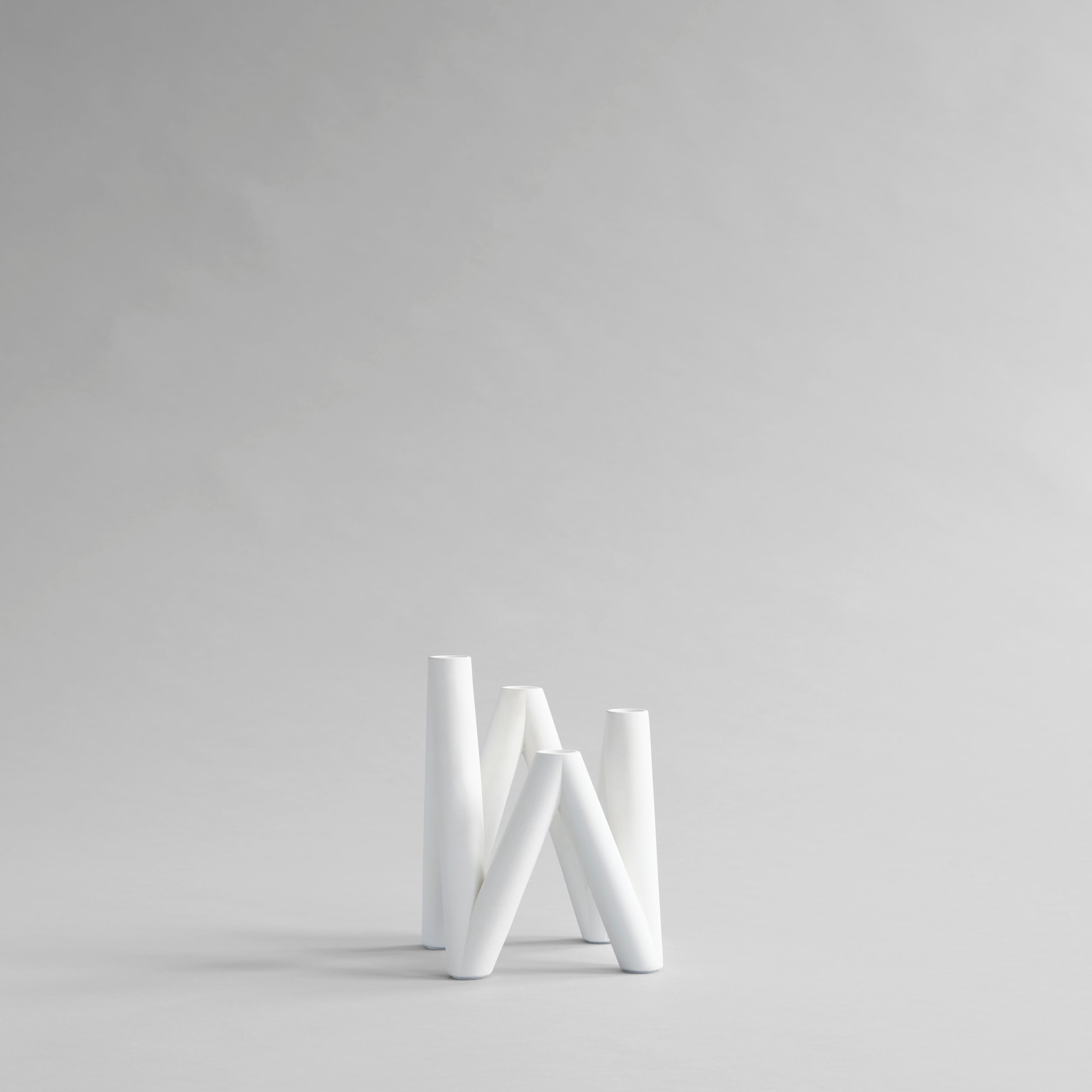W Candle Holder - White