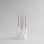 W Candle Holder - White