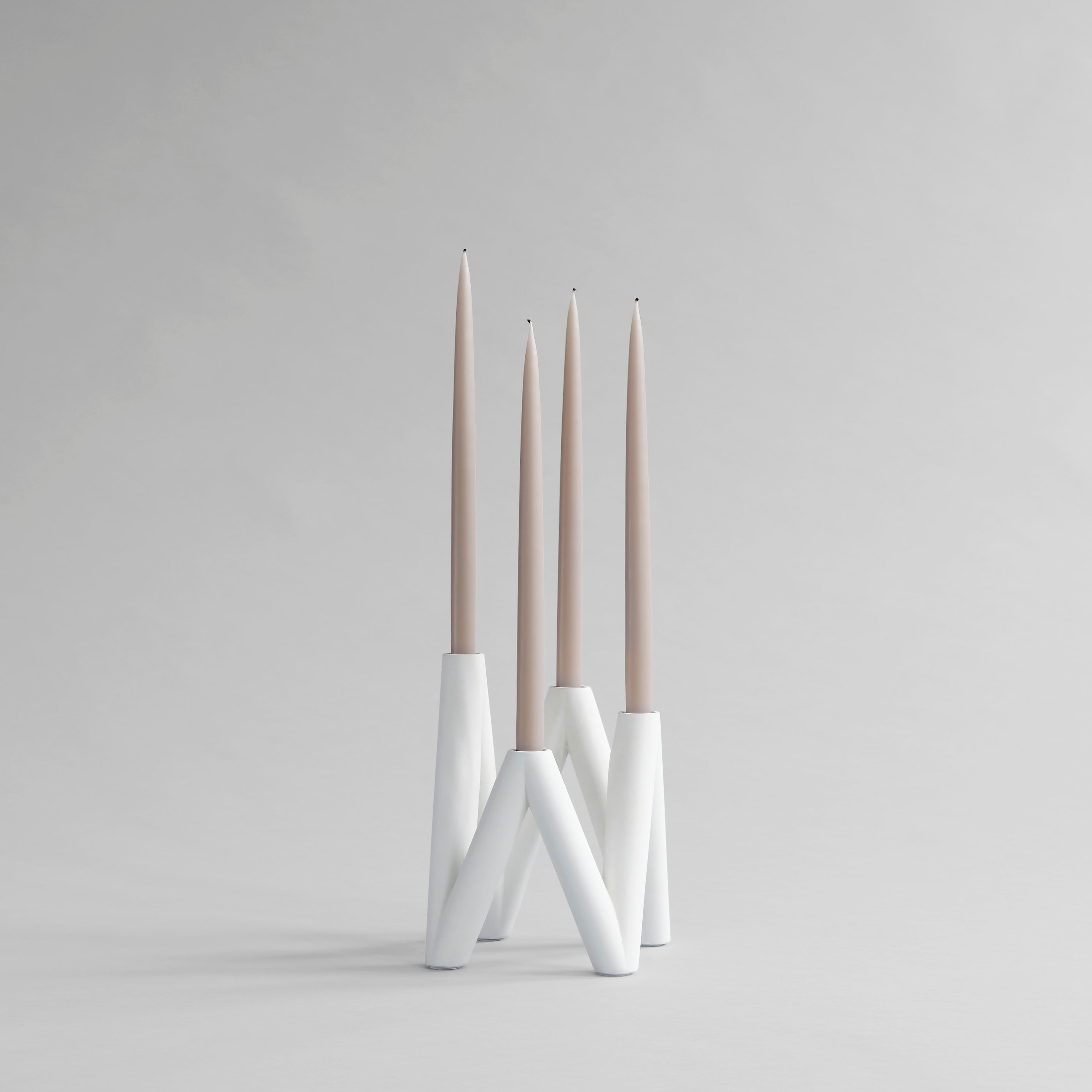 W Candle Holder - White