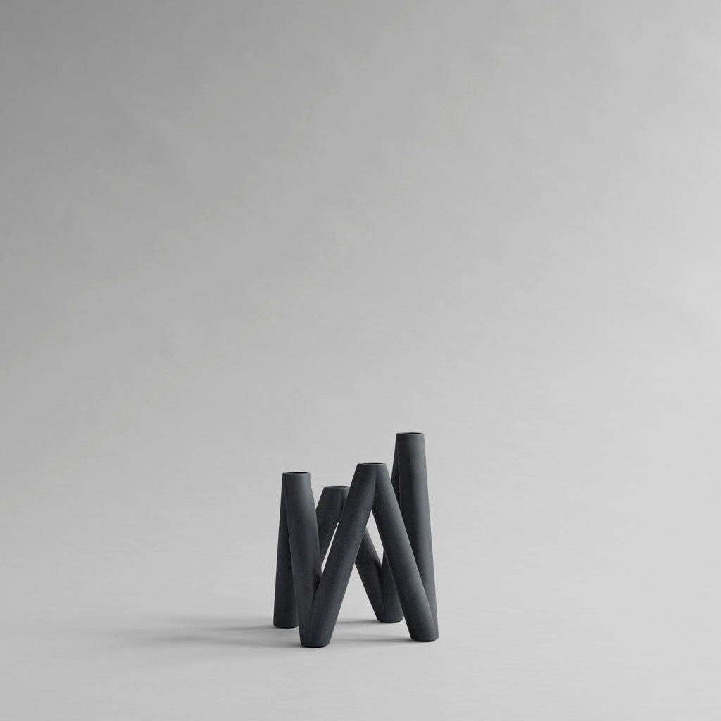 W Candle Holder - Black