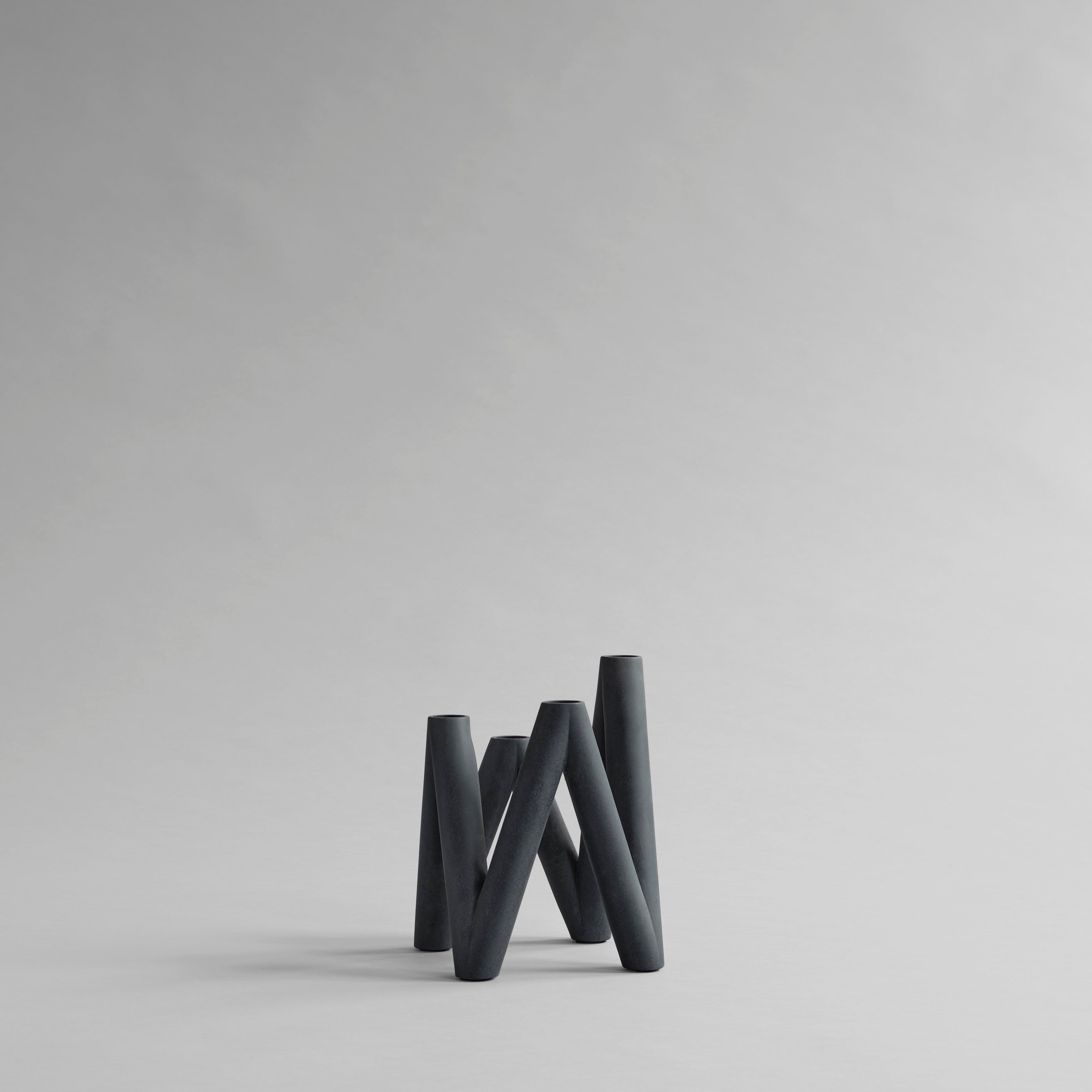 W Candle Holder - Black