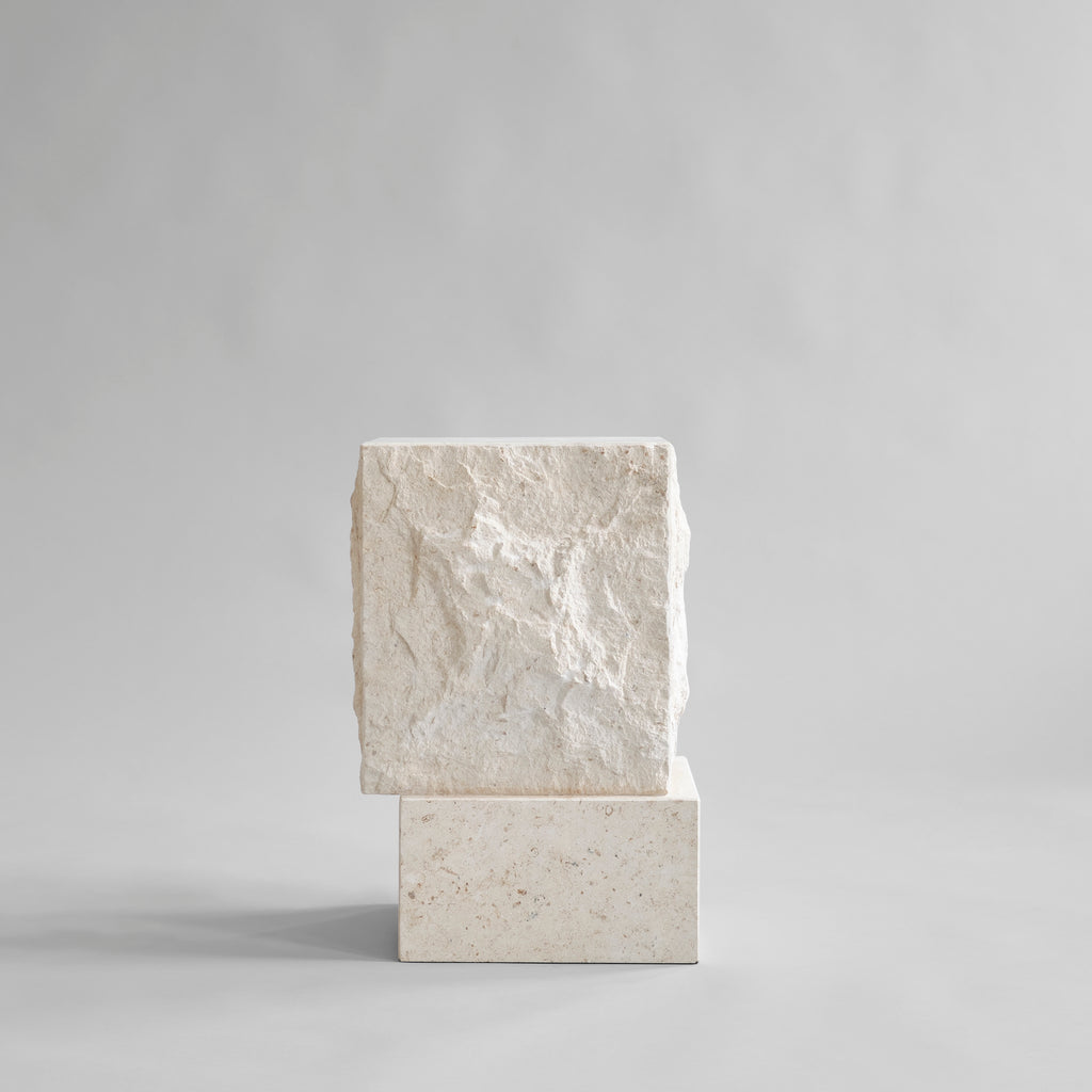 Temple Coffee Table, Tall -  Limestone