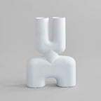 Cobra Vase Double, Medio - Bone  White