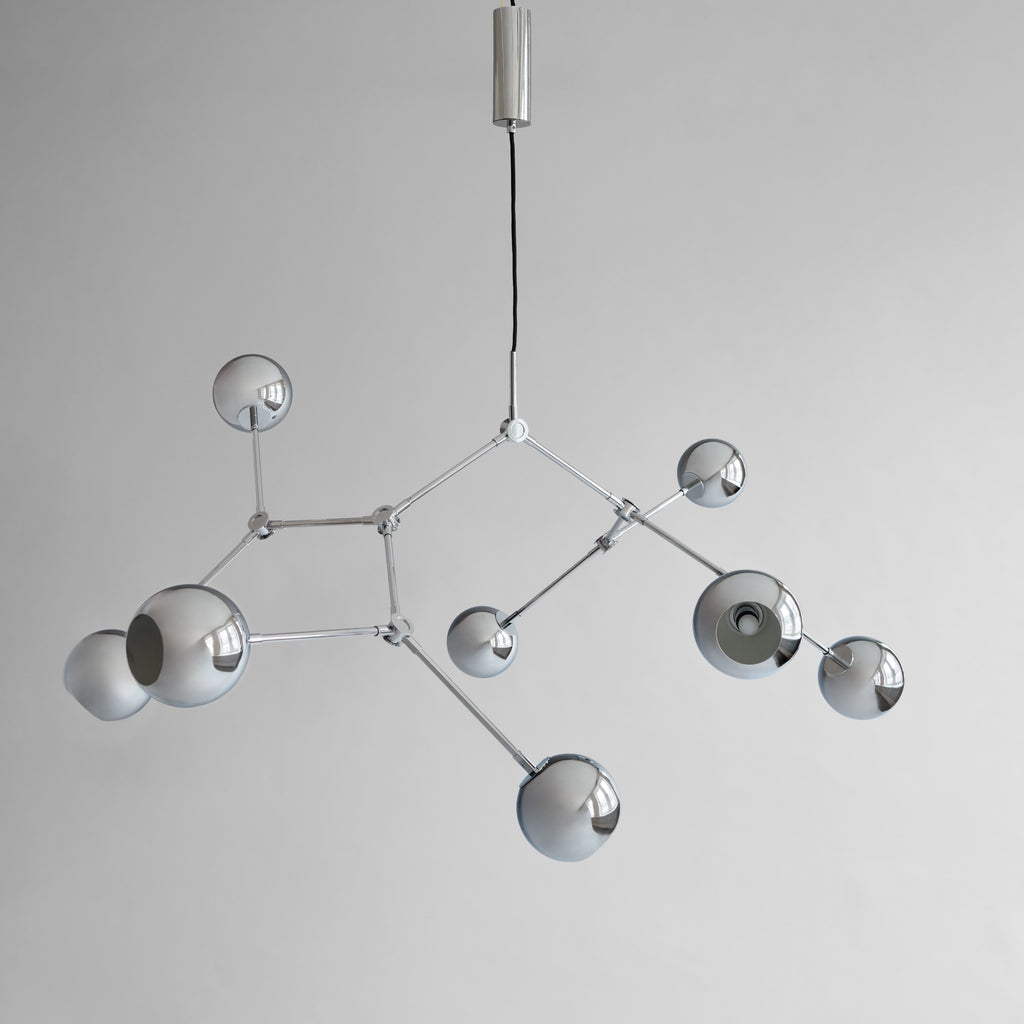 Drop Chandelier Globe - Chrome (5m)