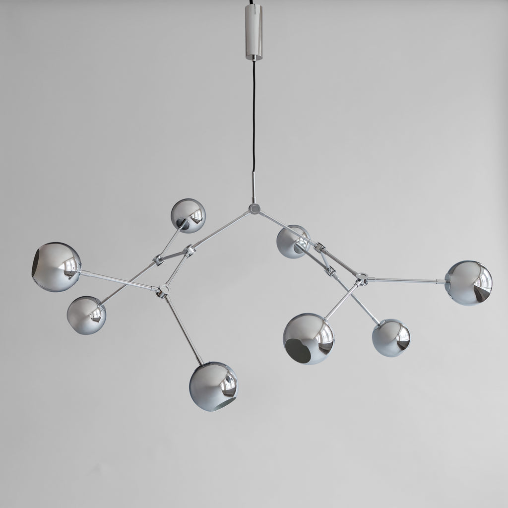 Drop Chandelier Globe - Chrome (5m)