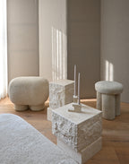Temple Coffee Table, Low -  Limestone