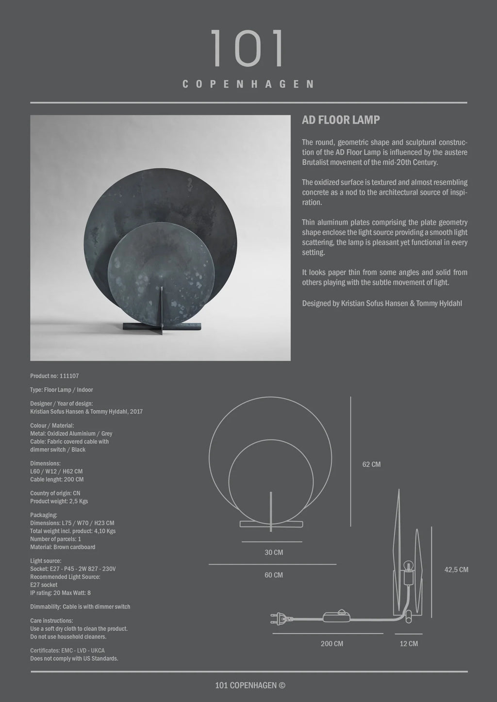 AD Floor Lamp - Oxidized