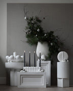 Tube Candle Holder, Big - Bone  White
