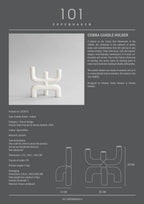 Cobra Candle Holder - Bone White
