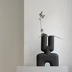 Cobra Vase Double, Medio - Black