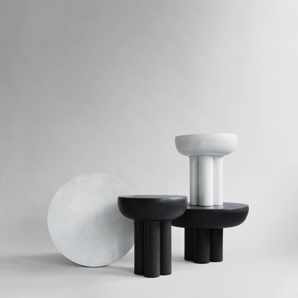 Crown Table, Low - Bone White