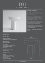 Crown Table, Tall - Bone White