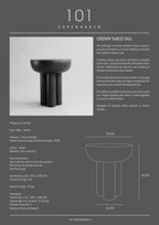 Crown Table, Tall - Coffee
