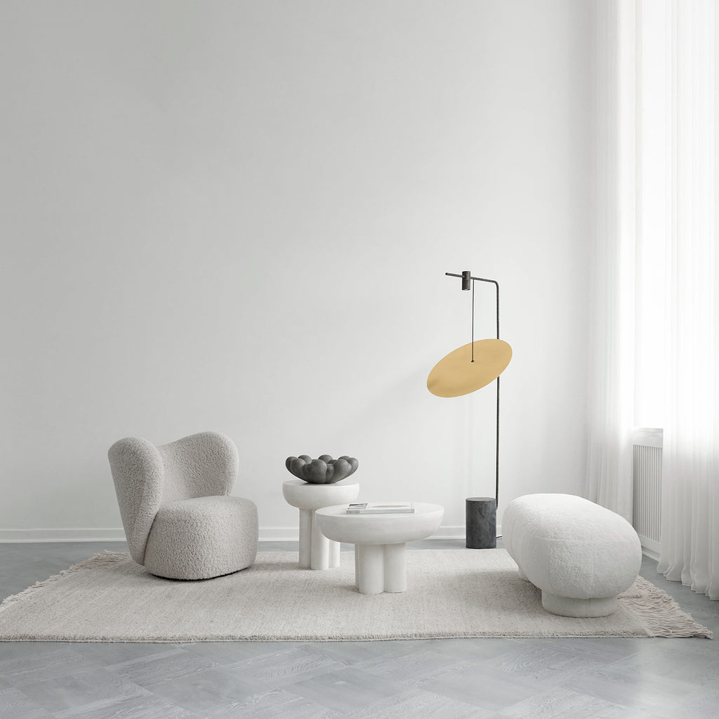 Crown Table, Low - Bone White