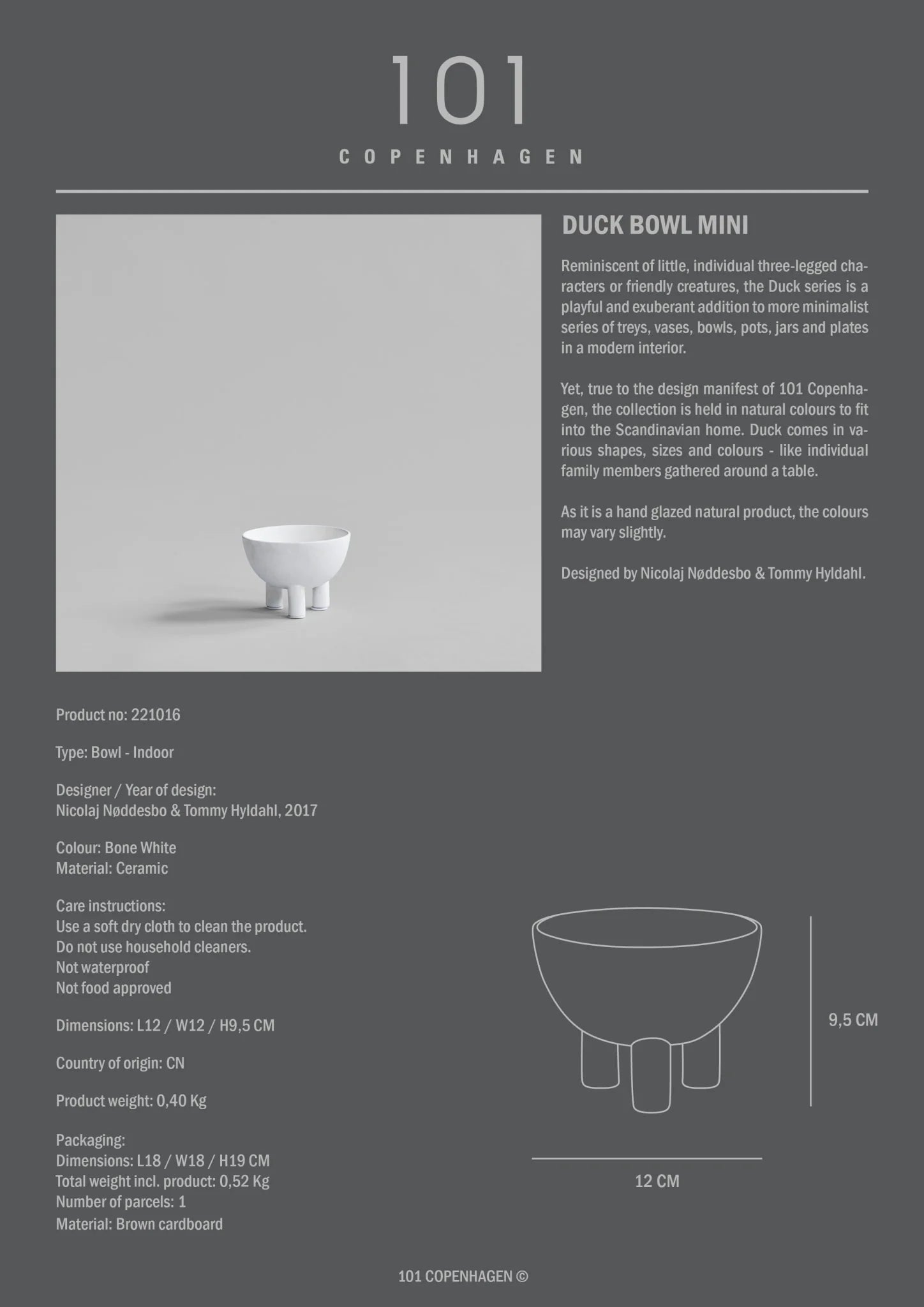 Duck Bowl, Mini - Bone White