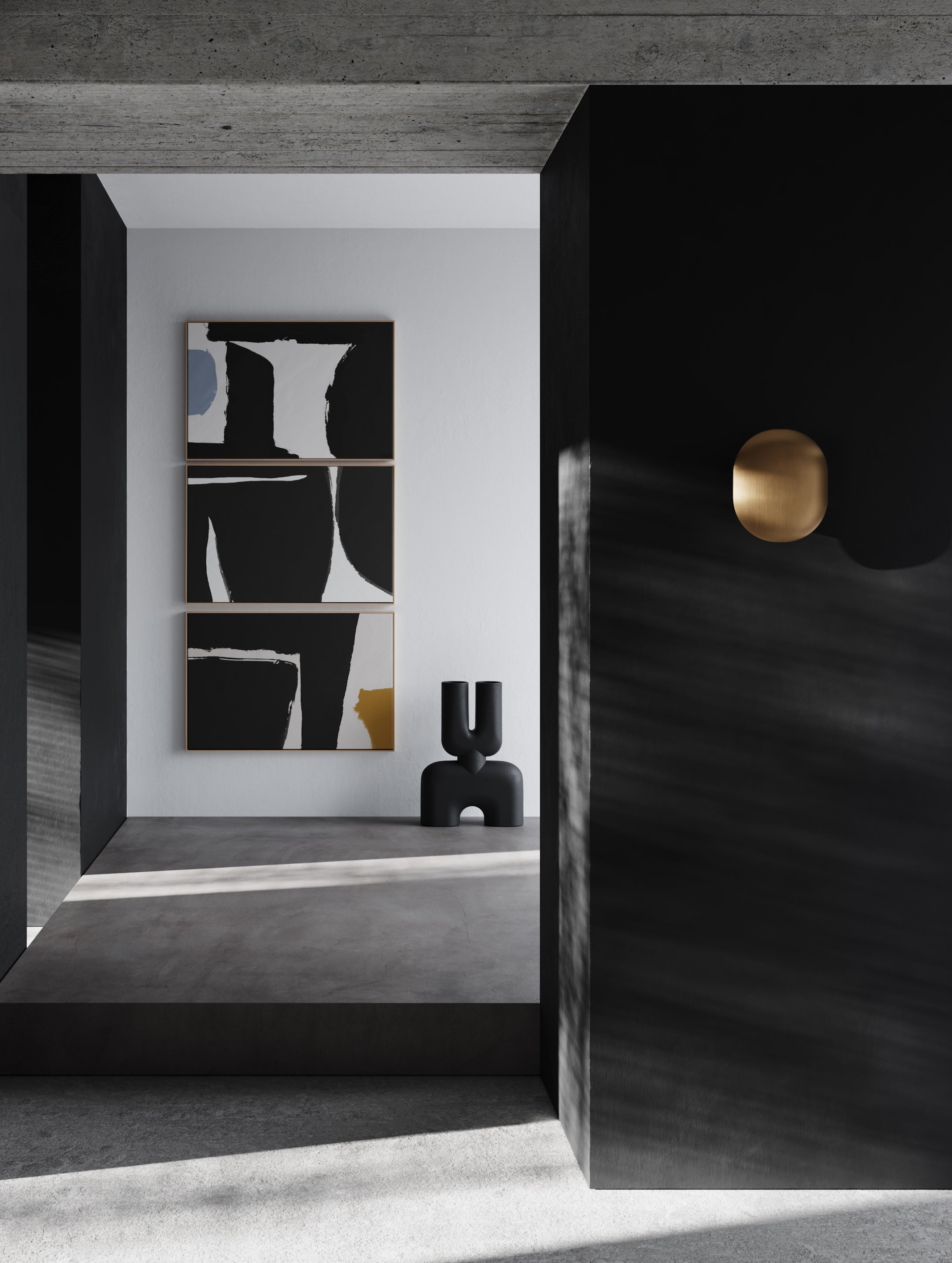 Cobra Vase Double, Hexa - Black
