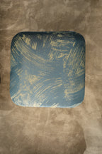 Square Bench -  Blue Brushstroke Gold