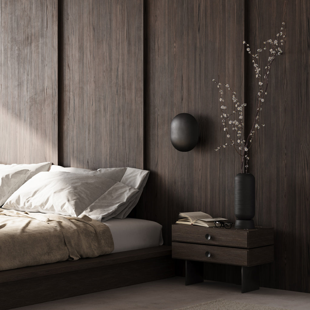 Clam Wall Lamp - Burned Black