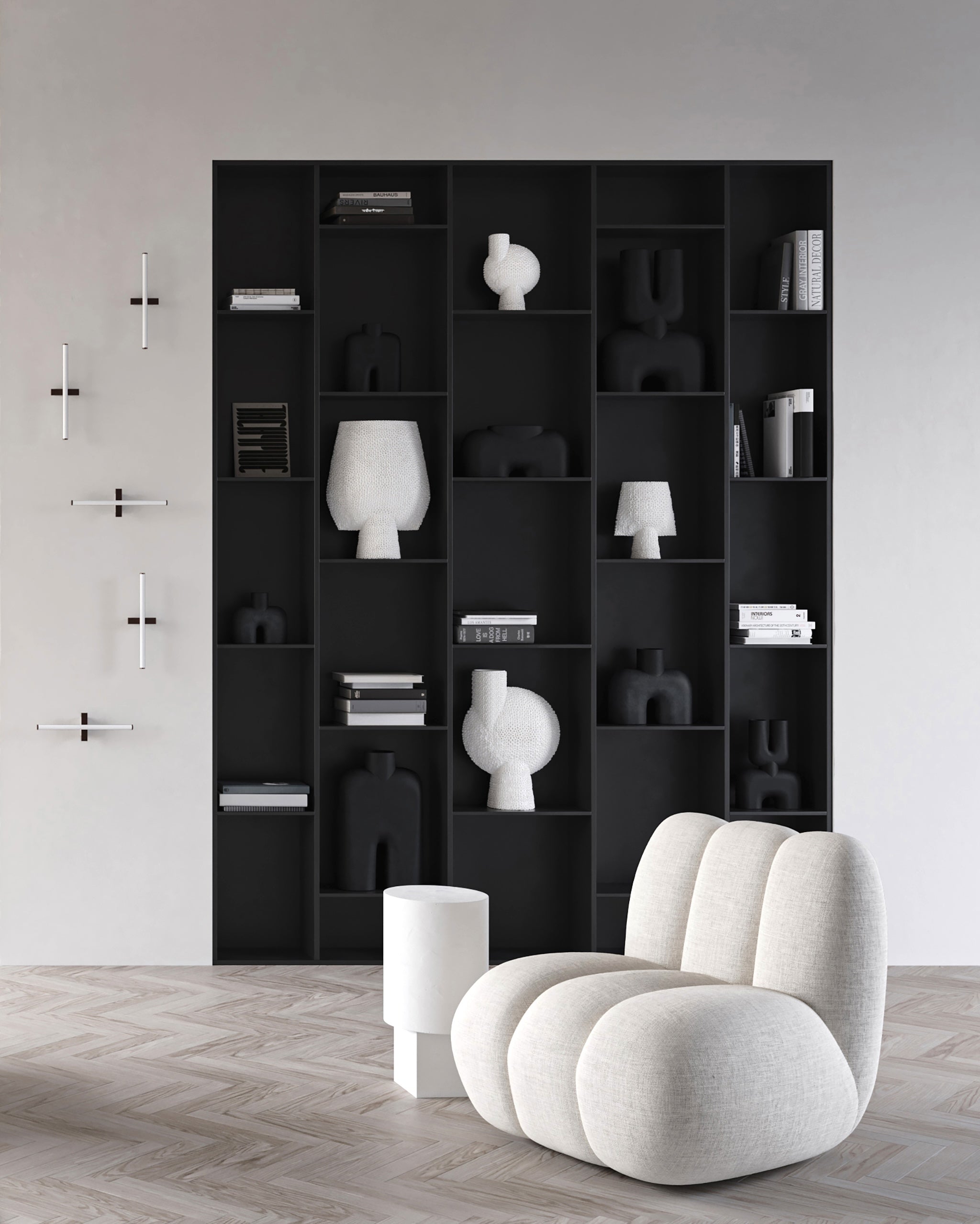 Sphere Vase Bubl Shisen, Medio -  Bone White