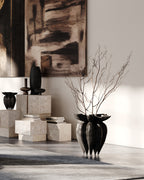 Temple Coffee Table, Low -  Limestone