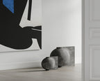 Offset Vase, Big - Dark Grey