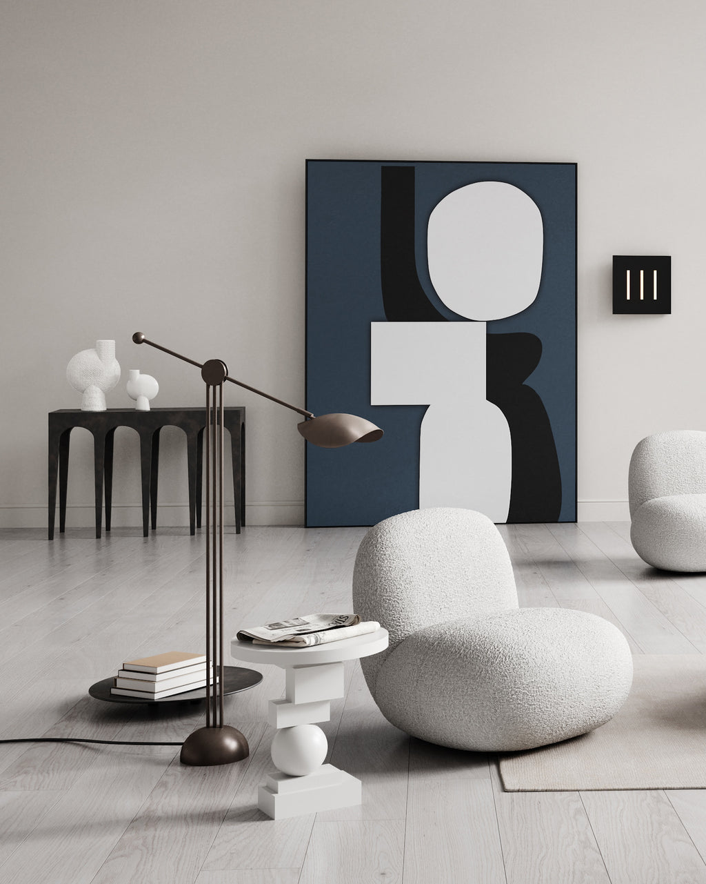 Sphere Vase Bubl Shisen, Big -  Bone White