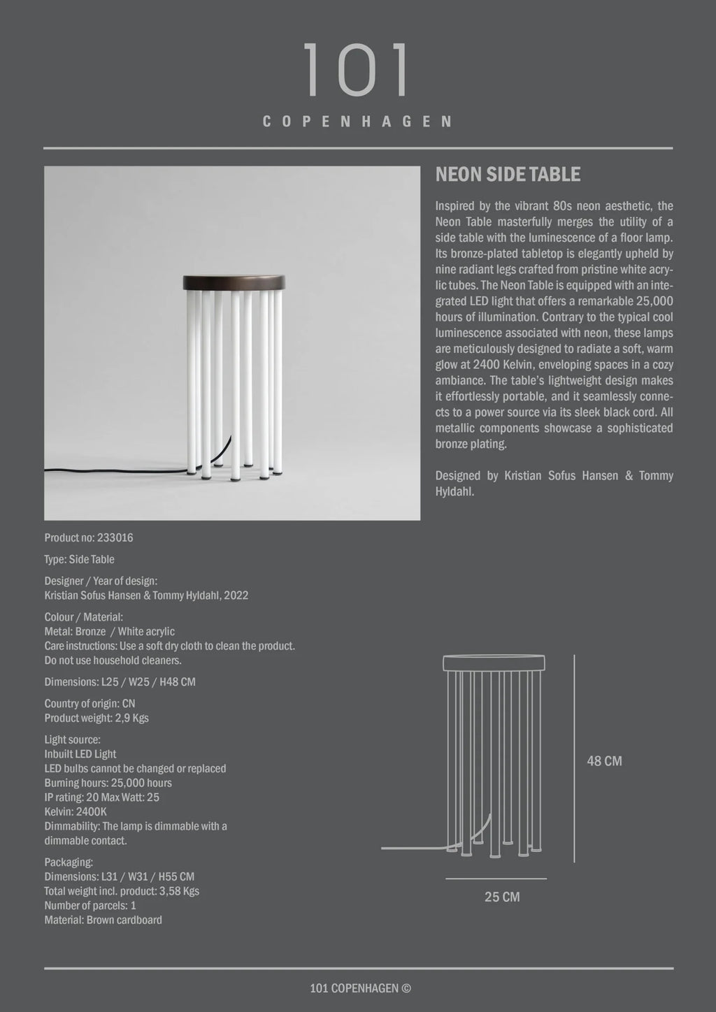 Neon Side Table
