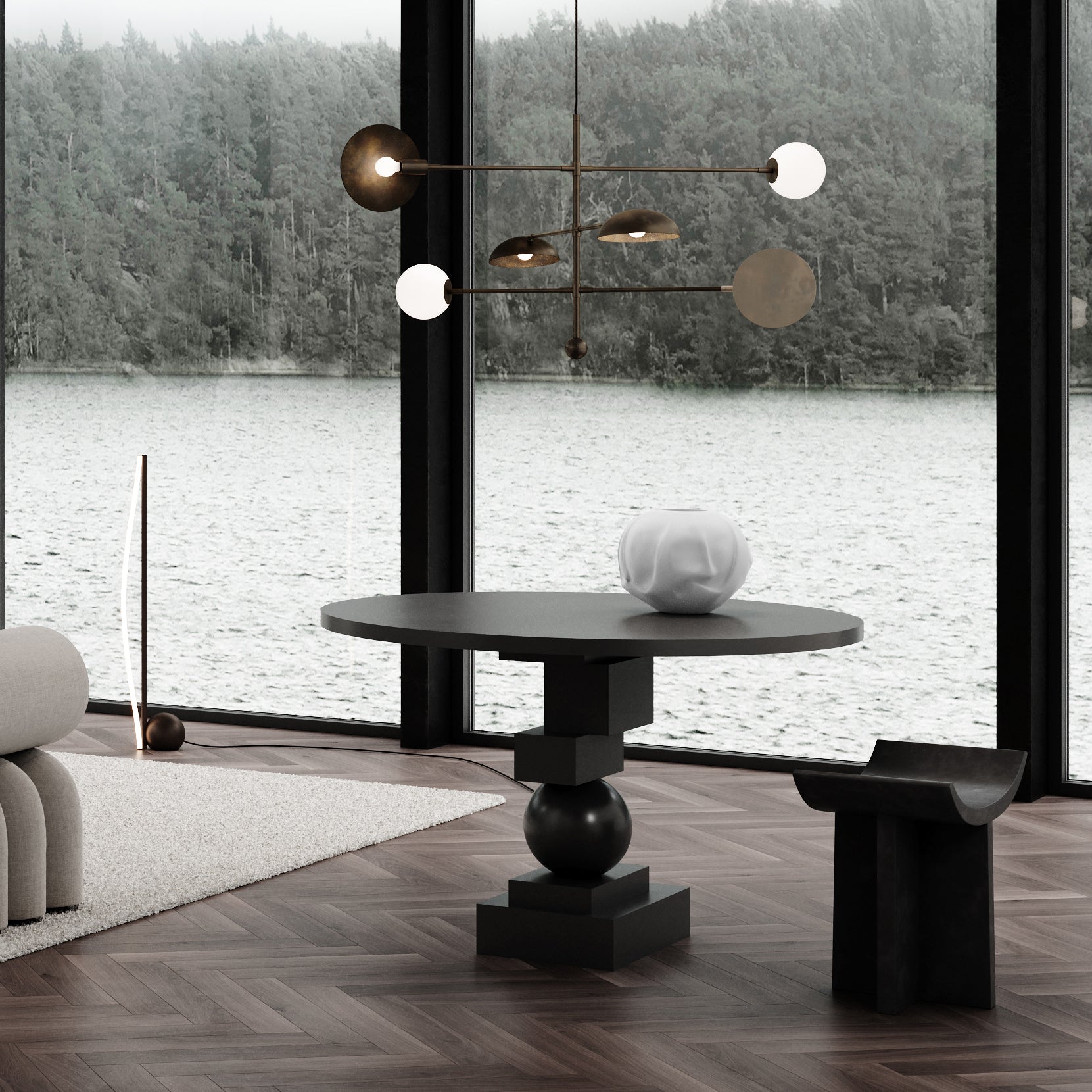 Artist Dining Table - Coffee