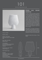 Sphere Vase Square Shisen, Big - Bone White