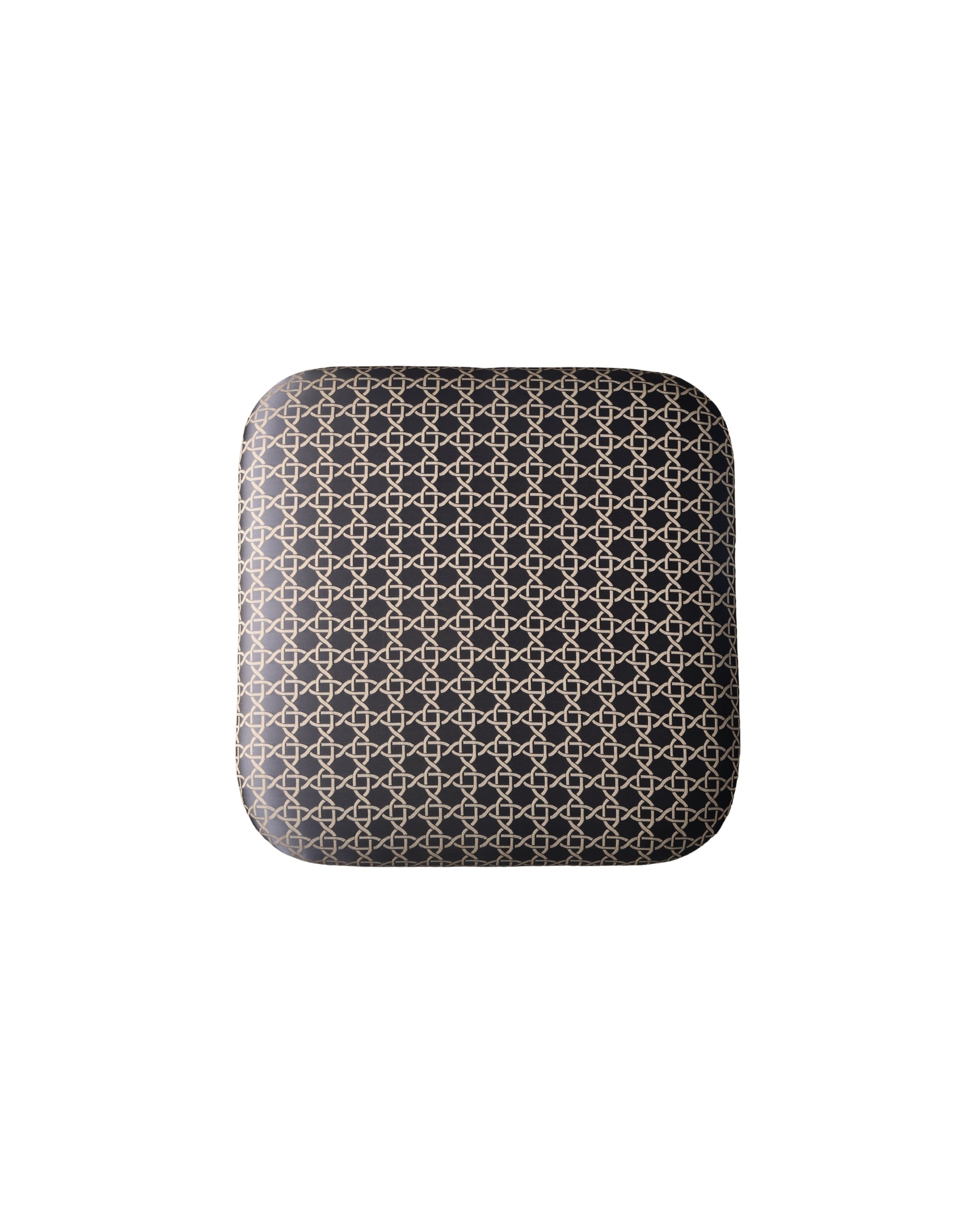 Square Bench - Navy Lattice