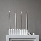 Tube Candle Holder, Big - Bone  White