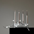 Tube Candle Holder, Big - Bone  White