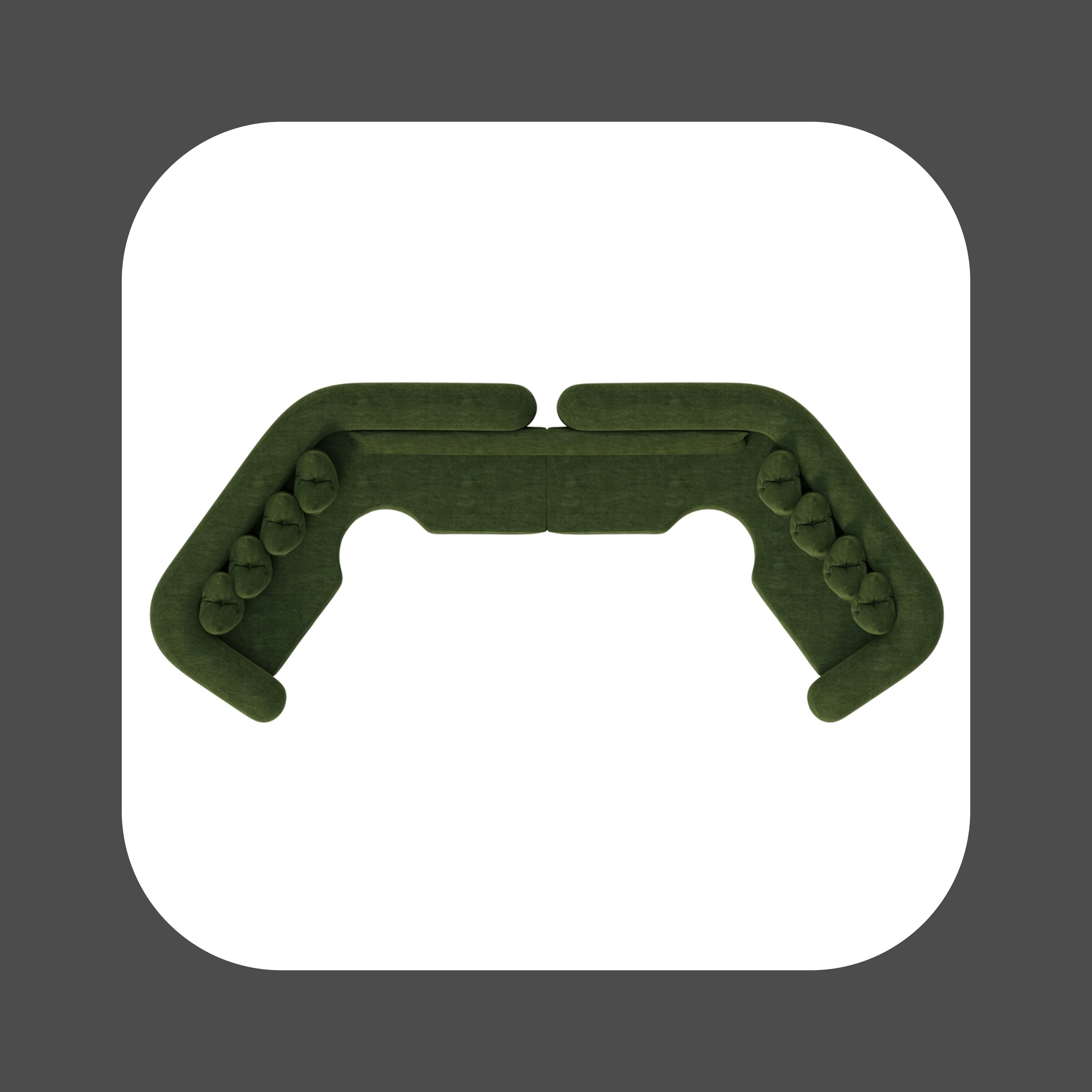 The AM Social Sofa - Dark Green