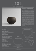 Urchin Plant Pot, Medio - Coffee