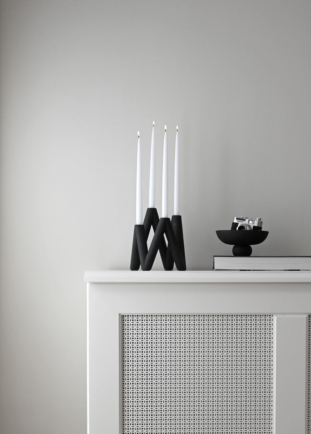 W Candle Holder - Black