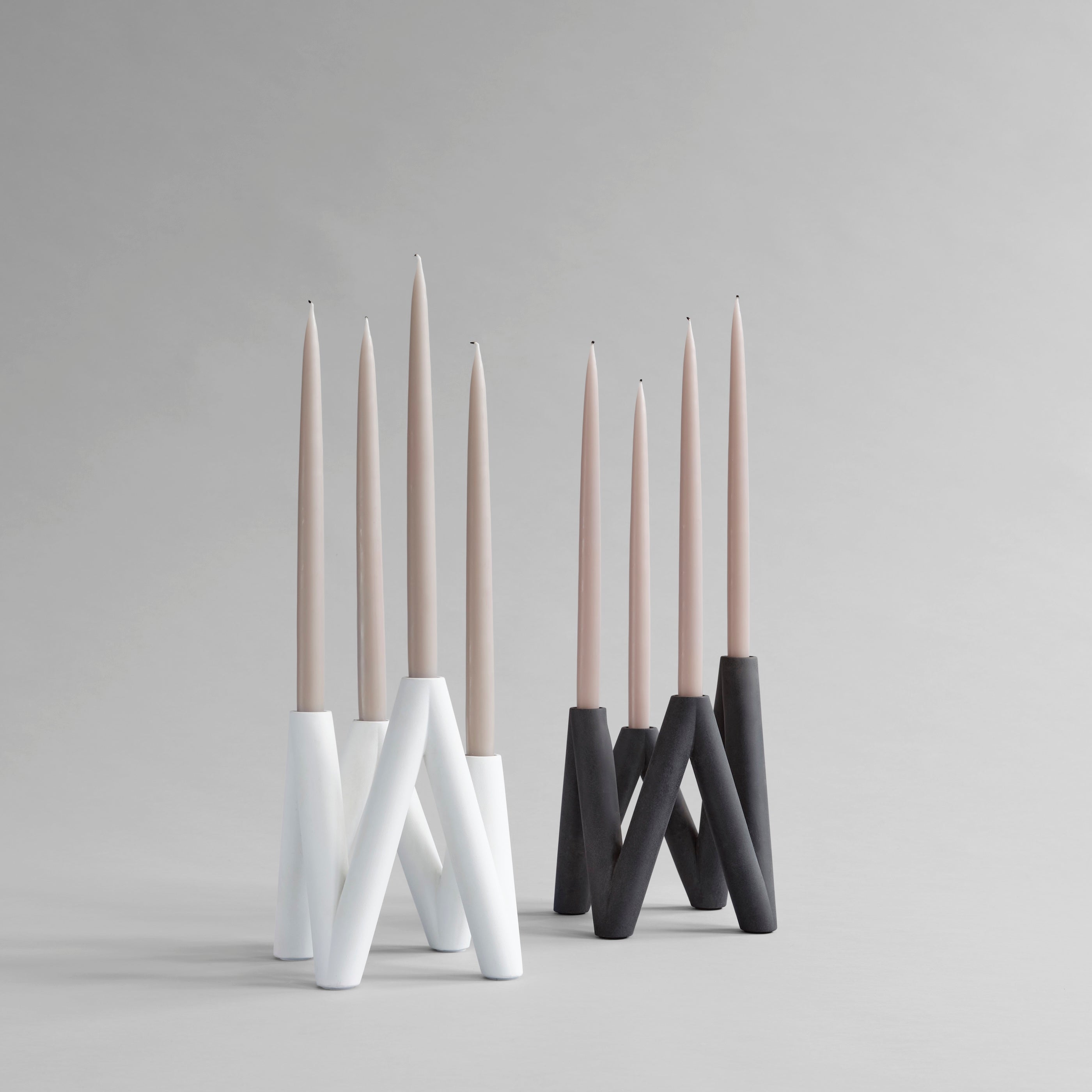 W Candle Holder - White