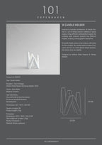 W Candle Holder - White