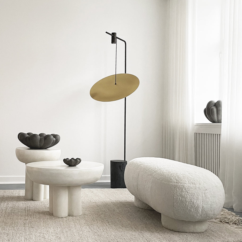 Crown Table, Low - Bone White