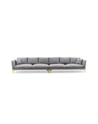 Long Gray sofa on a white background