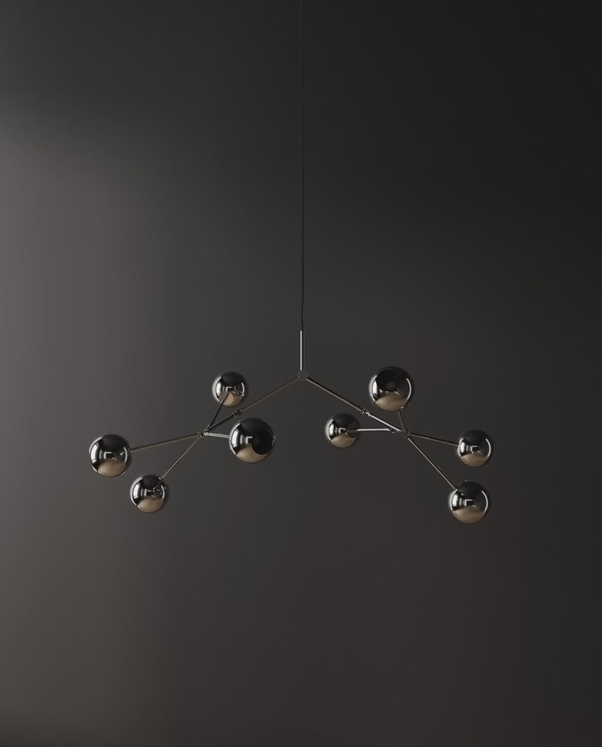 Drop Chandelier Globe - Chrome (5m)